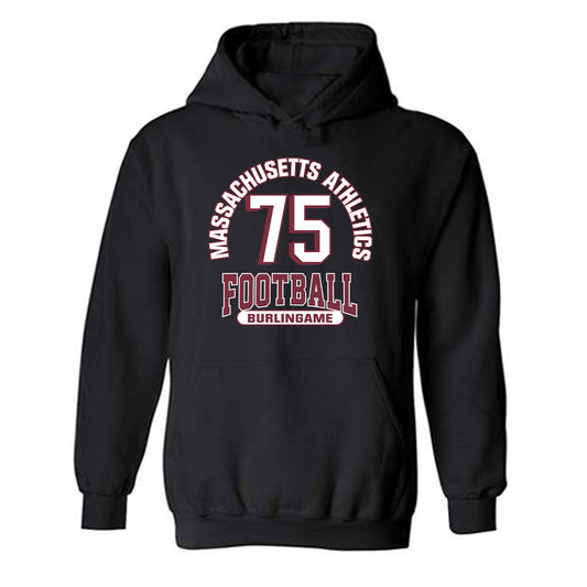 UMass - NCAA Football : Tanner Burlingame - Classic Fashion Shersey Hooded Sweatshirt-0
