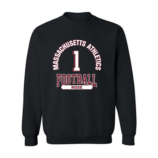 UMass - NCAA Football : Brandon Rose - Classic Fashion Shersey Crewneck Sweatshirt-0