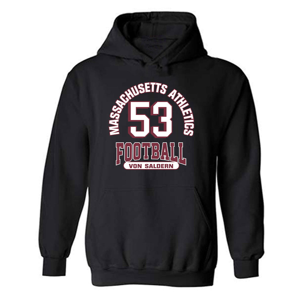 UMass - NCAA Football : Magnus Von Saldern - Classic Fashion Shersey Hooded Sweatshirt