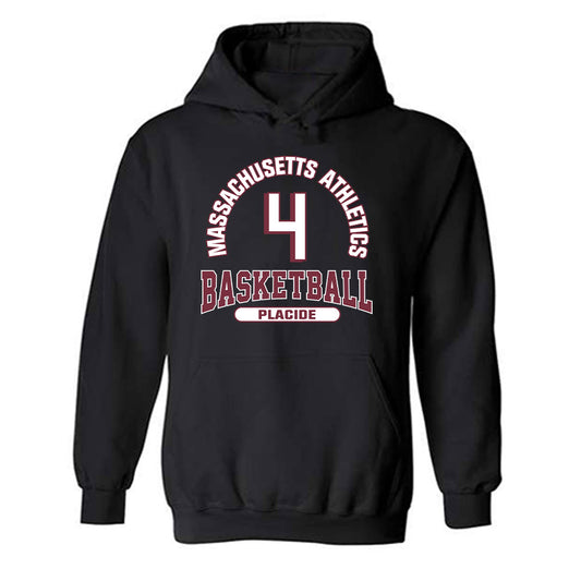 UMass - NCAA Men's Basketball : Isaiah Placide - Classic Fashion Shersey Hooded Sweatshirt-0