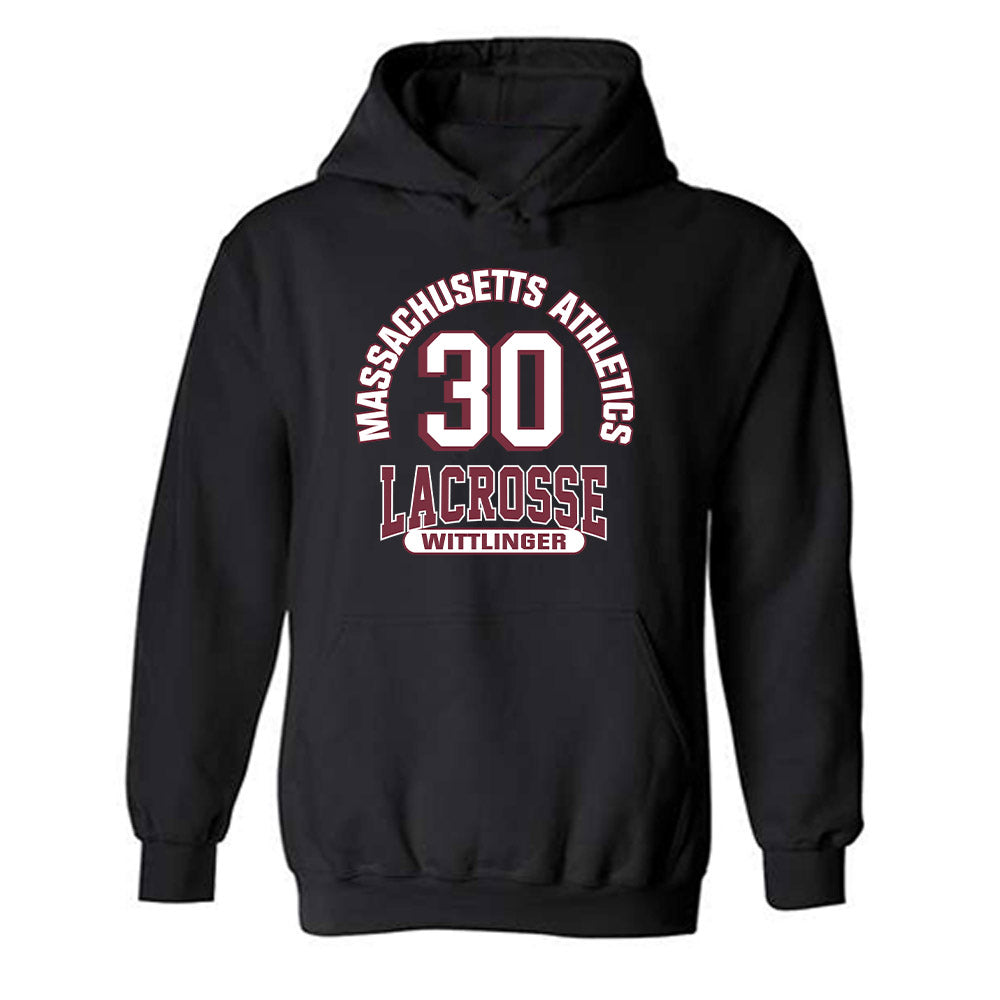 UMass - NCAA Men's Lacrosse : Cole Wittlinger - Classic Fashion Shersey Hooded Sweatshirt-0