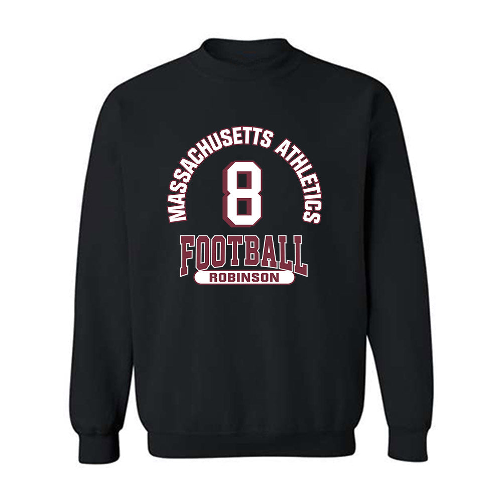 UMass - NCAA Football : Aquan Robinson - Classic Fashion Shersey Crewneck Sweatshirt-0