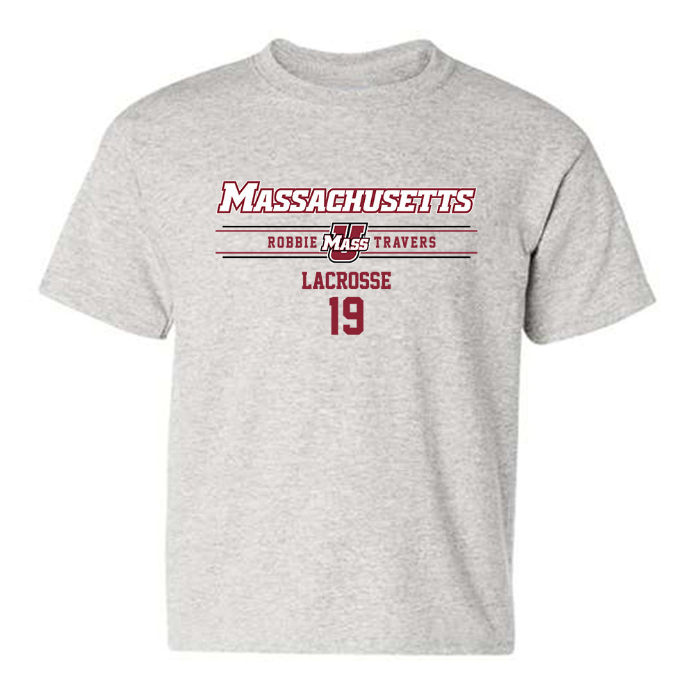 UMass - NCAA Men's Lacrosse : Robbie Travers - Classic Fashion Shersey Youth T-Shirt-0