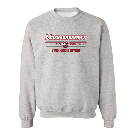 UMass - NCAA Women's Swimming & Diving : Diya Ackerman-Vallala - Classic Fashion Shersey Crewneck Sweatshirt