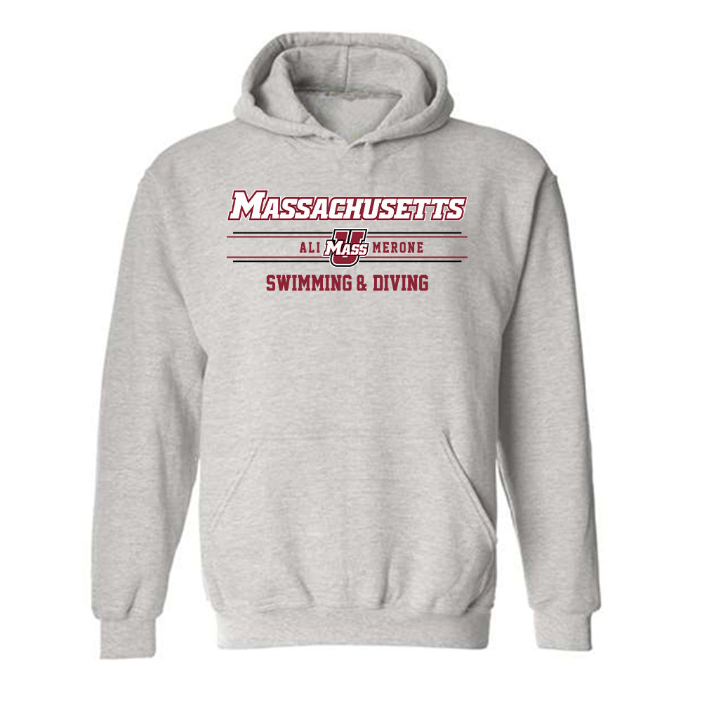 UMass - NCAA Women's Swimming & Diving : Ali Merone - Classic Fashion Shersey Hooded Sweatshirt