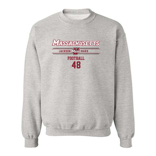 UMass - NCAA Football : Jackson Marx - Classic Fashion Shersey Crewneck Sweatshirt