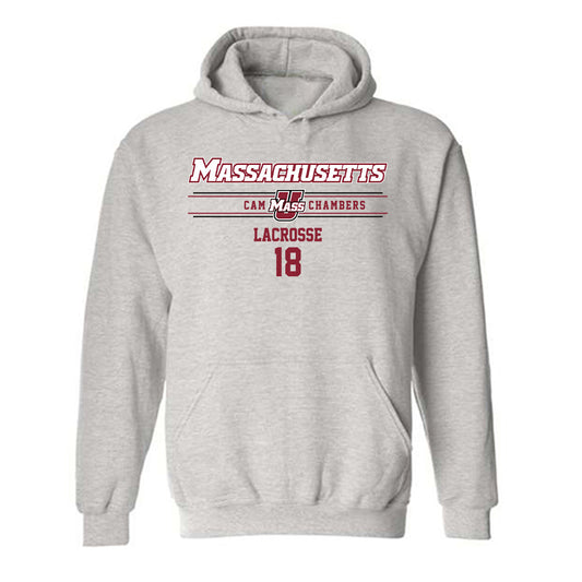 UMass - NCAA Men's Lacrosse : Cam Chambers - Classic Fashion Shersey Hooded Sweatshirt-0