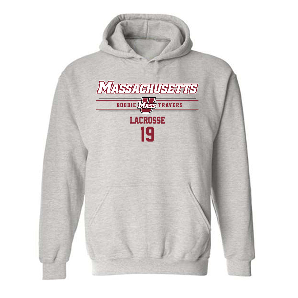 UMass - NCAA Men's Lacrosse : Robbie Travers - Classic Fashion Shersey Hooded Sweatshirt-0