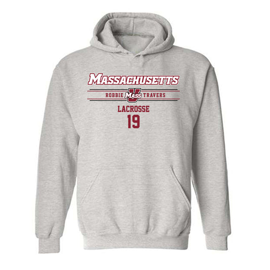 UMass - NCAA Men's Lacrosse : Robbie Travers - Classic Fashion Shersey Hooded Sweatshirt-0