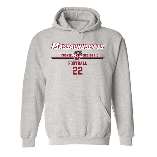 UMass - NCAA Football : Cookie Desiderio - Classic Fashion Shersey Hooded Sweatshirt-0