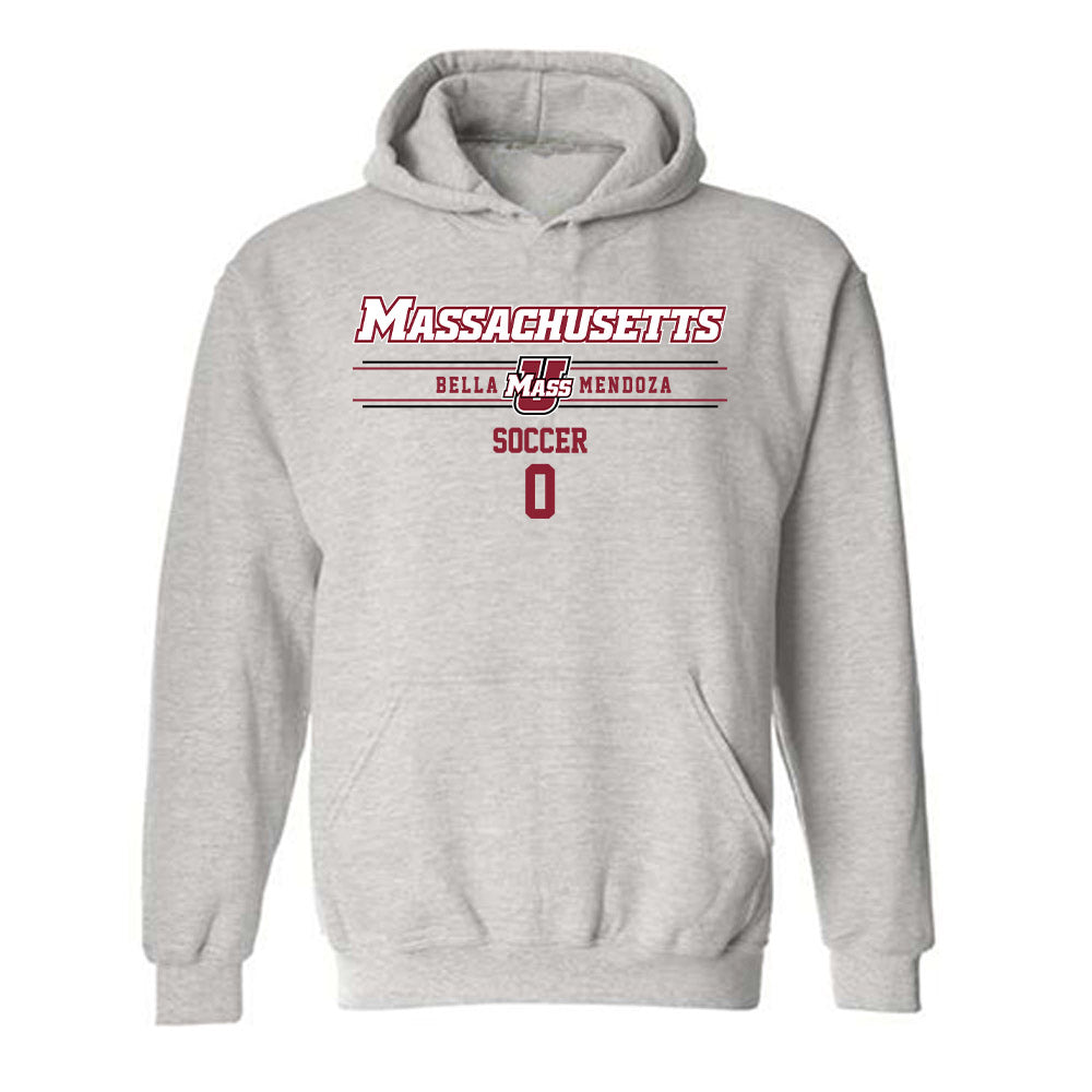 UMass - NCAA Women's Soccer : Bella mendoza - Classic Fashion Shersey Hooded Sweatshirt