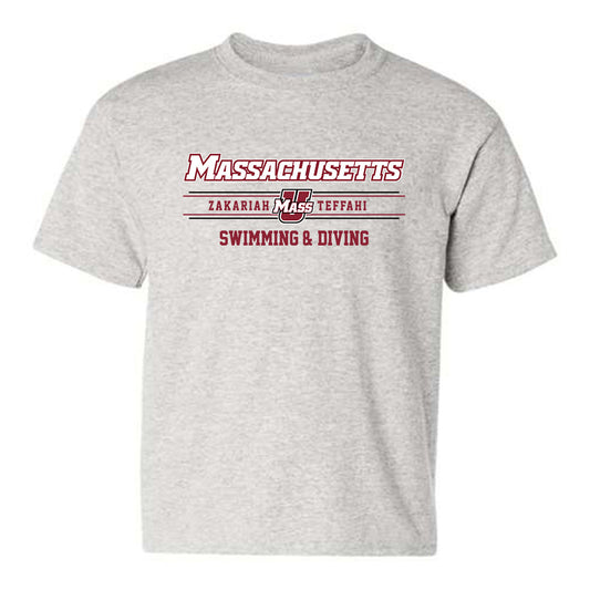 UMass - NCAA Men's Swimming & Diving : Zakariah Teffahi - Classic Fashion Shersey Youth T-Shirt