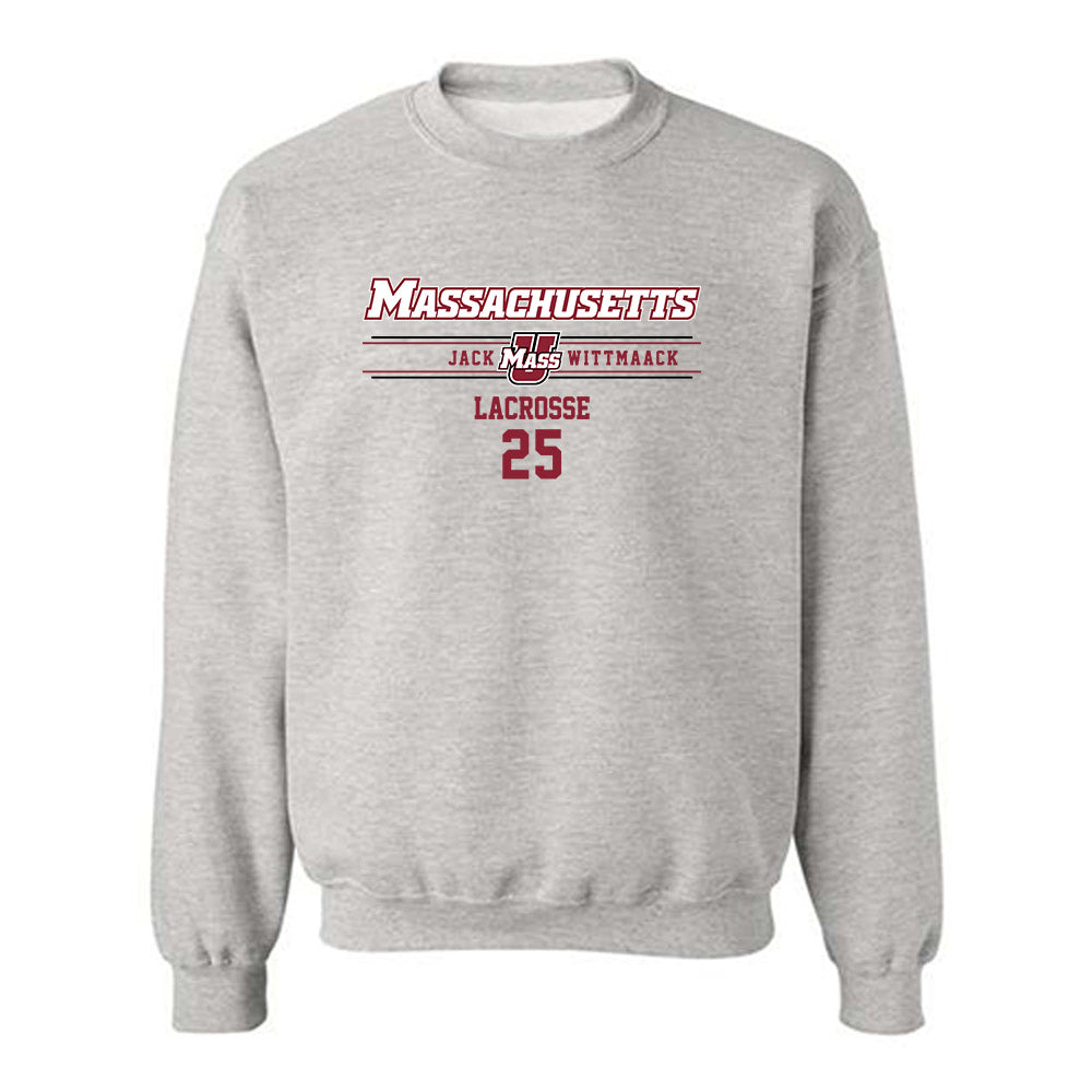 UMass - NCAA Men's Lacrosse : Jack Wittmaack - Classic Fashion Shersey Crewneck Sweatshirt