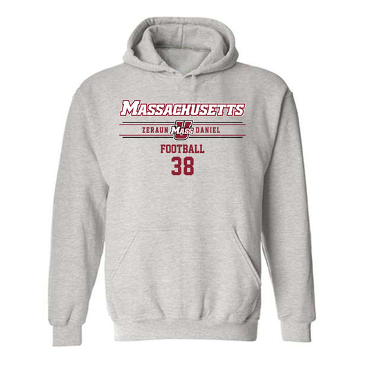 UMass - NCAA Football : Zeraun Daniel - Classic Fashion Shersey Hooded Sweatshirt-0
