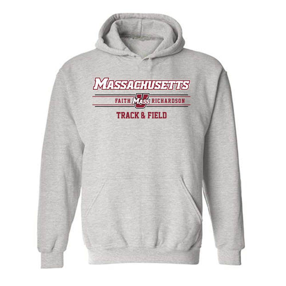 UMass - NCAA Women's Track & Field : Faith Richardson - Classic Fashion Shersey Hooded Sweatshirt