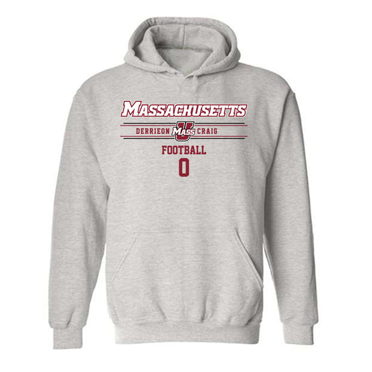 UMass - NCAA Football : Derrieon Craig - Classic Fashion Shersey Hooded Sweatshirt-0