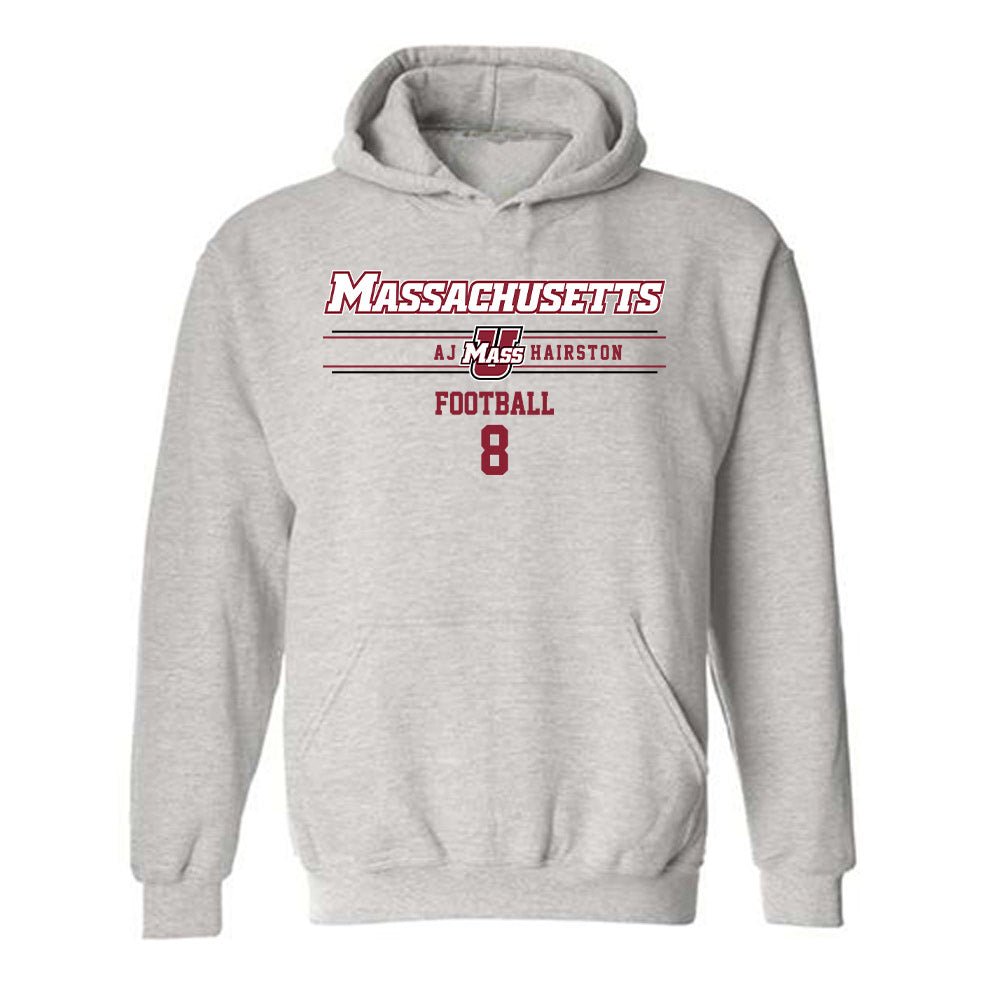 UMass - NCAA Football : AJ Hairston - Classic Fashion Shersey Hooded Sweatshirt