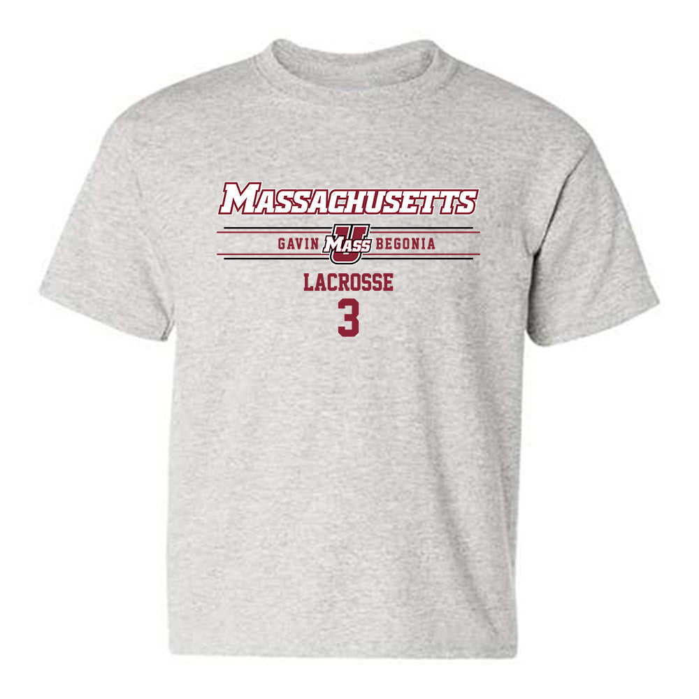UMass - NCAA Men's Lacrosse : Gavin Begonia - Classic Fashion Shersey Youth T-Shirt-0