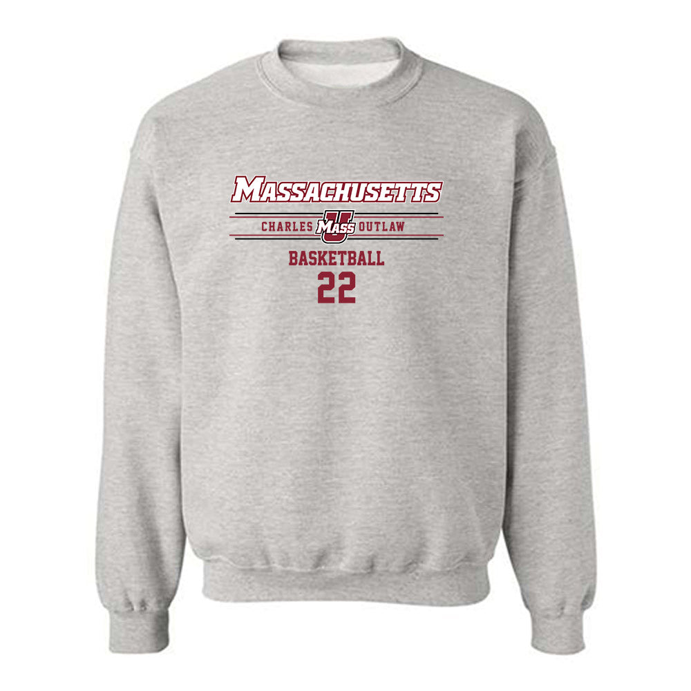 UMass - NCAA Men's Basketball : Charles Outlaw - Classic Fashion Shersey Crewneck Sweatshirt-0