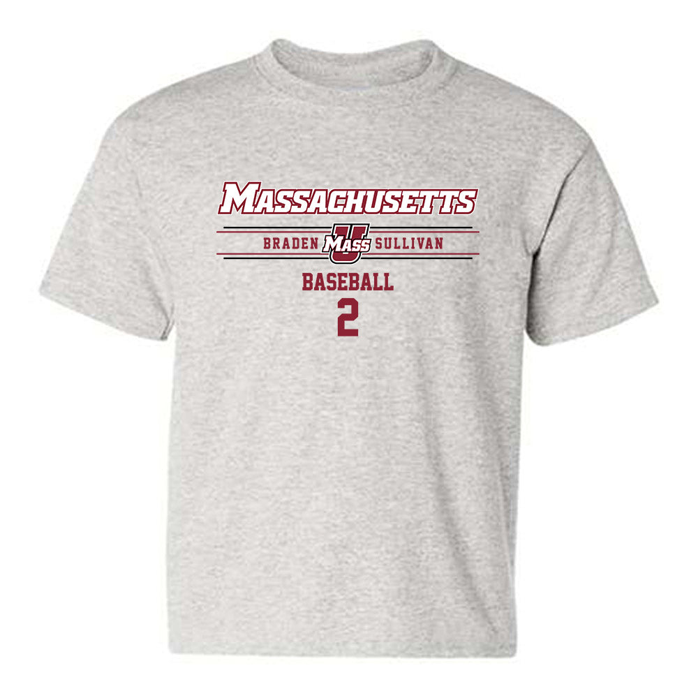 UMass - NCAA Baseball : Braden Sullivan - Classic Fashion Shersey Youth T-Shirt-0
