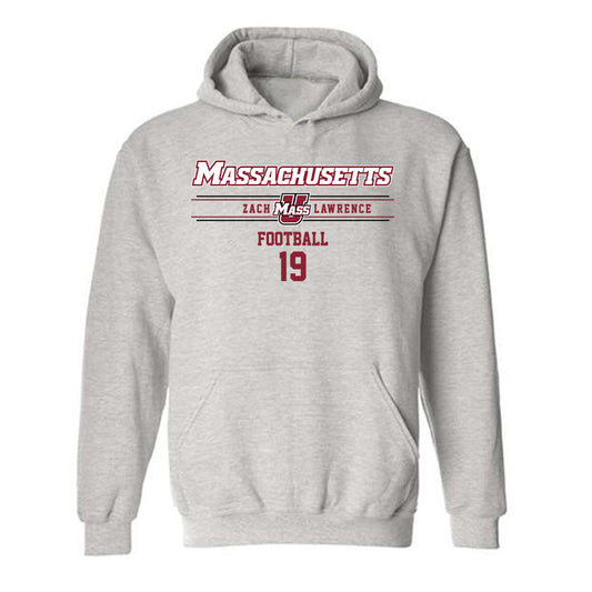 UMass - NCAA Football : Zach Lawrence - Classic Fashion Shersey Hooded Sweatshirt-0