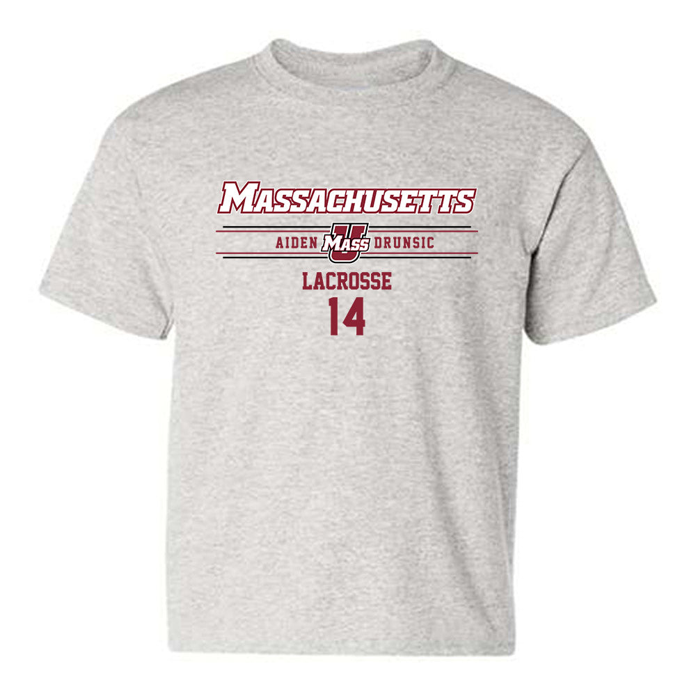 UMass - NCAA Men's Lacrosse : Aiden Drunsic - Classic Fashion Shersey Youth T-Shirt-0