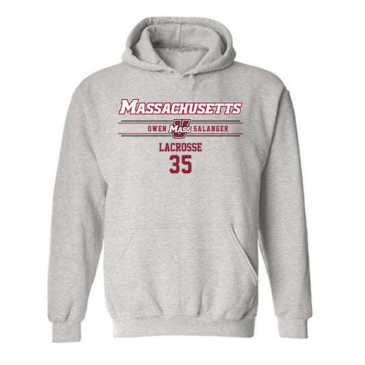 UMass - NCAA Men's Lacrosse : Owen Salanger - Classic Fashion Shersey Hooded Sweatshirt