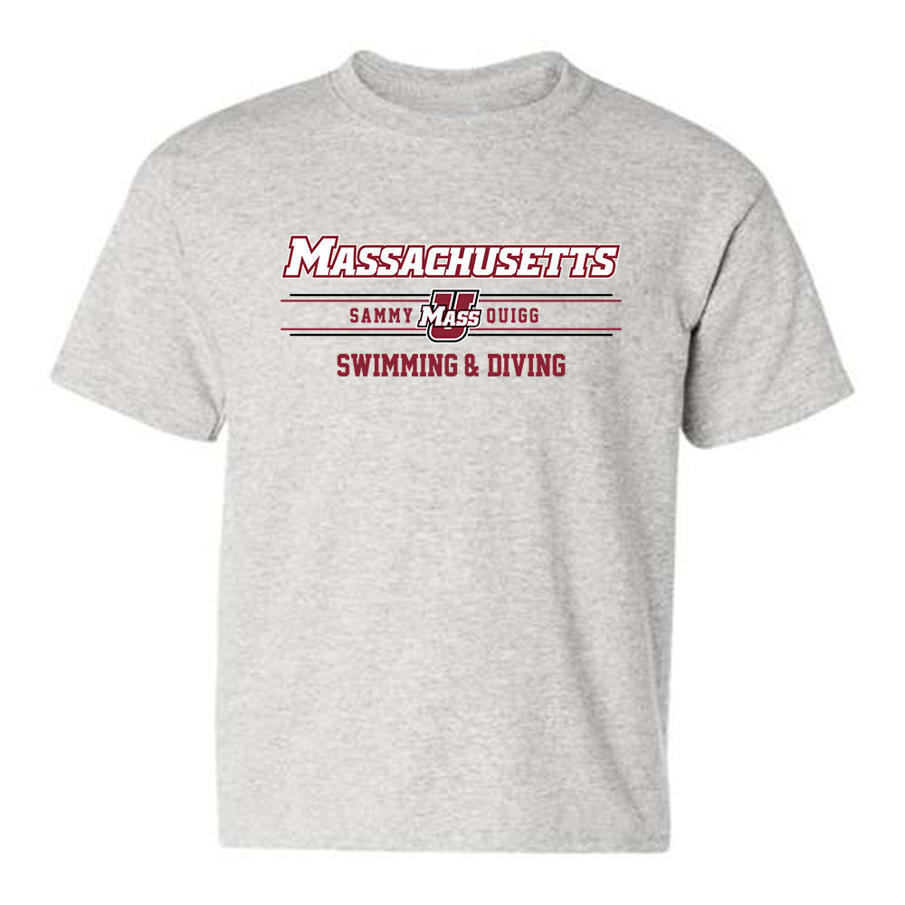 UMass - NCAA Men's Swimming & Diving : Sammy Quigg - Classic Fashion Shersey Youth T-Shirt