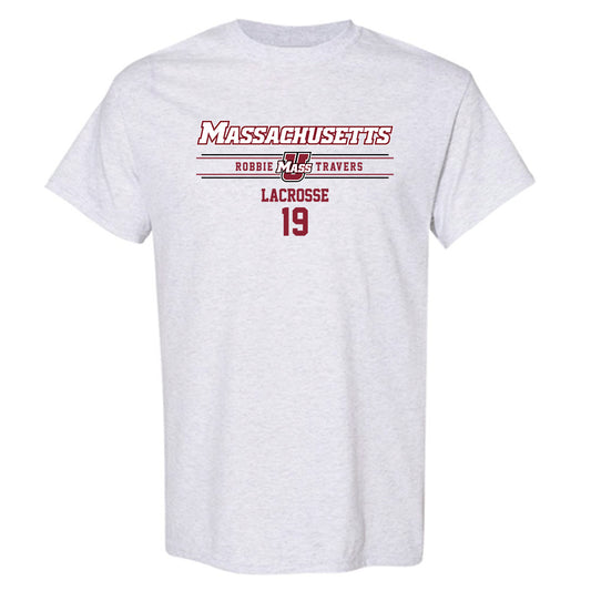 UMass - NCAA Men's Lacrosse : Robbie Travers - Classic Fashion Shersey T-Shirt-0
