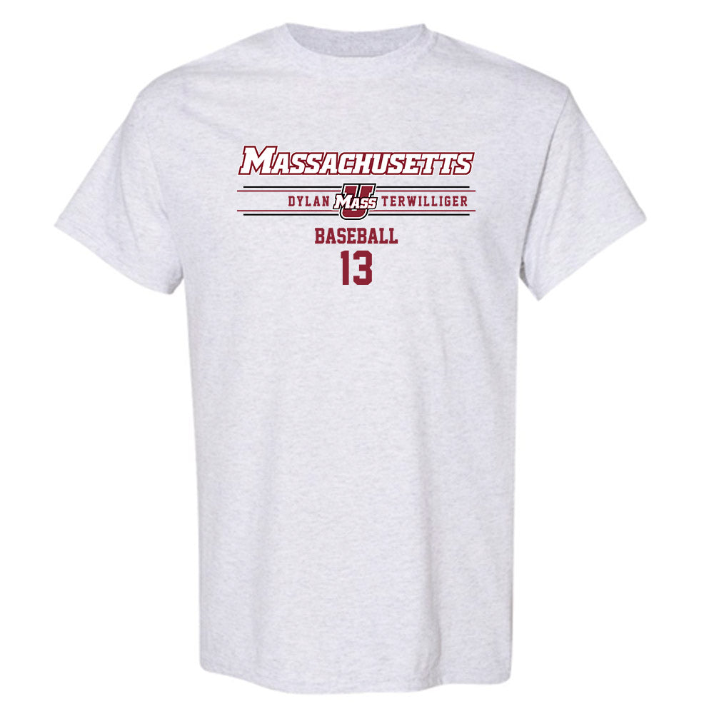 UMass - NCAA Baseball : Dylan Terwilliger - Classic Fashion Shersey T-Shirt-0