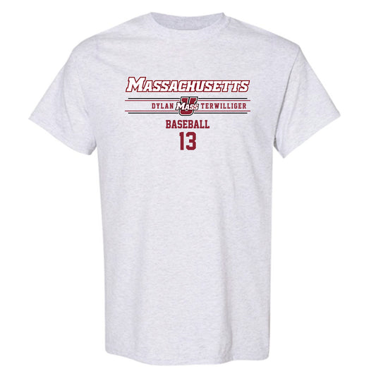 UMass - NCAA Baseball : Dylan Terwilliger - Classic Fashion Shersey T-Shirt-0