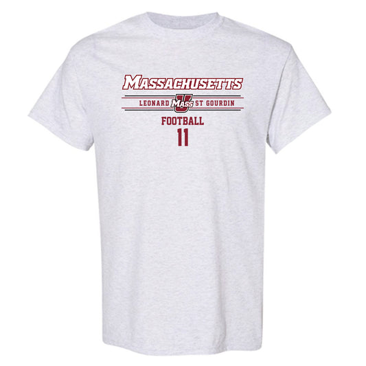 UMass - NCAA Football : Leonard St Gourdin - Classic Fashion Shersey T-Shirt-0