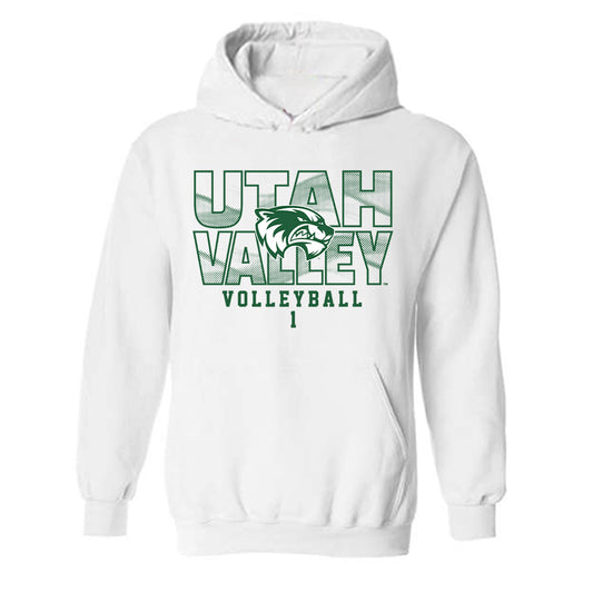 Utah Valley - NCAA Women's Volleyball : Maranda Woolf - Classic Shersey Hooded Sweatshirt-0