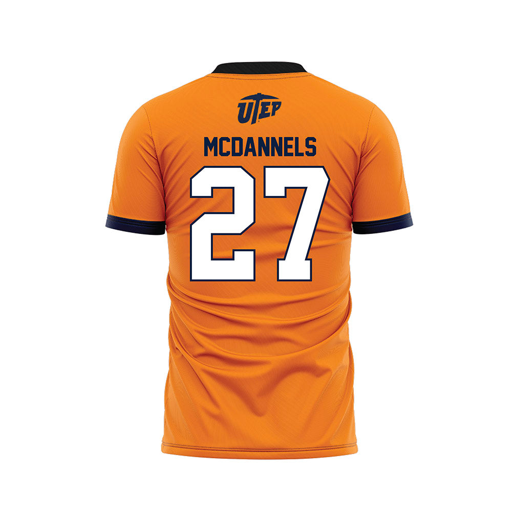 UTEP - NCAA Women's Soccer : Zeta McDannels - Orange Soccer Jersey-1