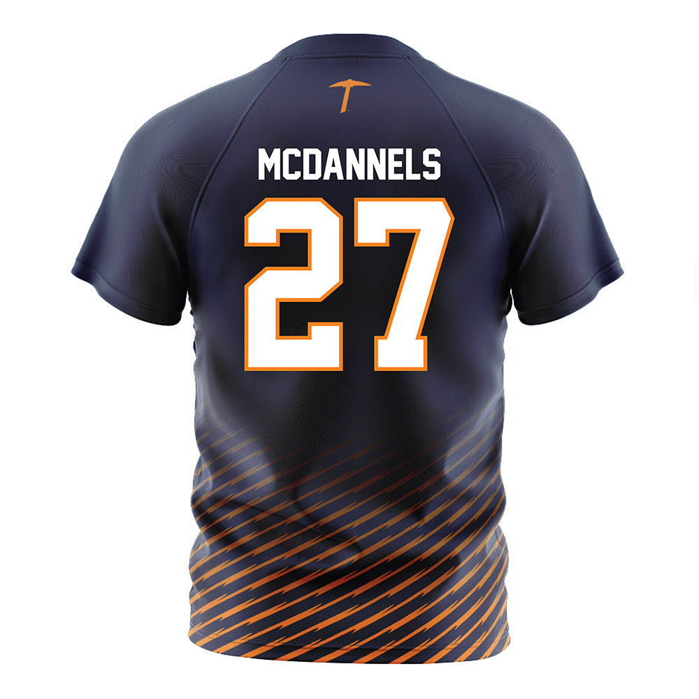 UTEP - NCAA Women's Soccer : Zeta McDannels - Blue Soccer Jersey-1