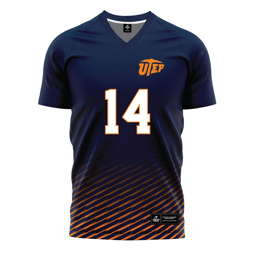 UTEP - NCAA Women's Soccer : Avery Easley - Blue Soccer Jersey-0