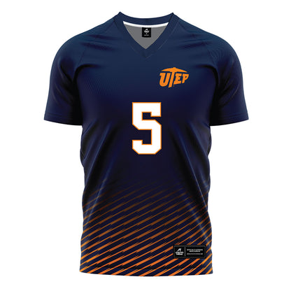 UTEP - NCAA Women's Soccer : Lauren Varela - Blue Soccer Jersey-0