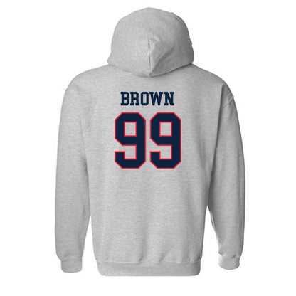 UConn - NCAA Football : Delano Brown - Classic Shersey Hooded Sweatshirt-1