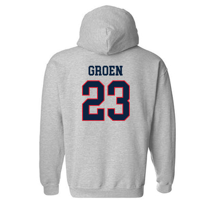 UConn - NCAA Baseball : Carter Groen - Classic Shersey Hooded Sweatshirt-1