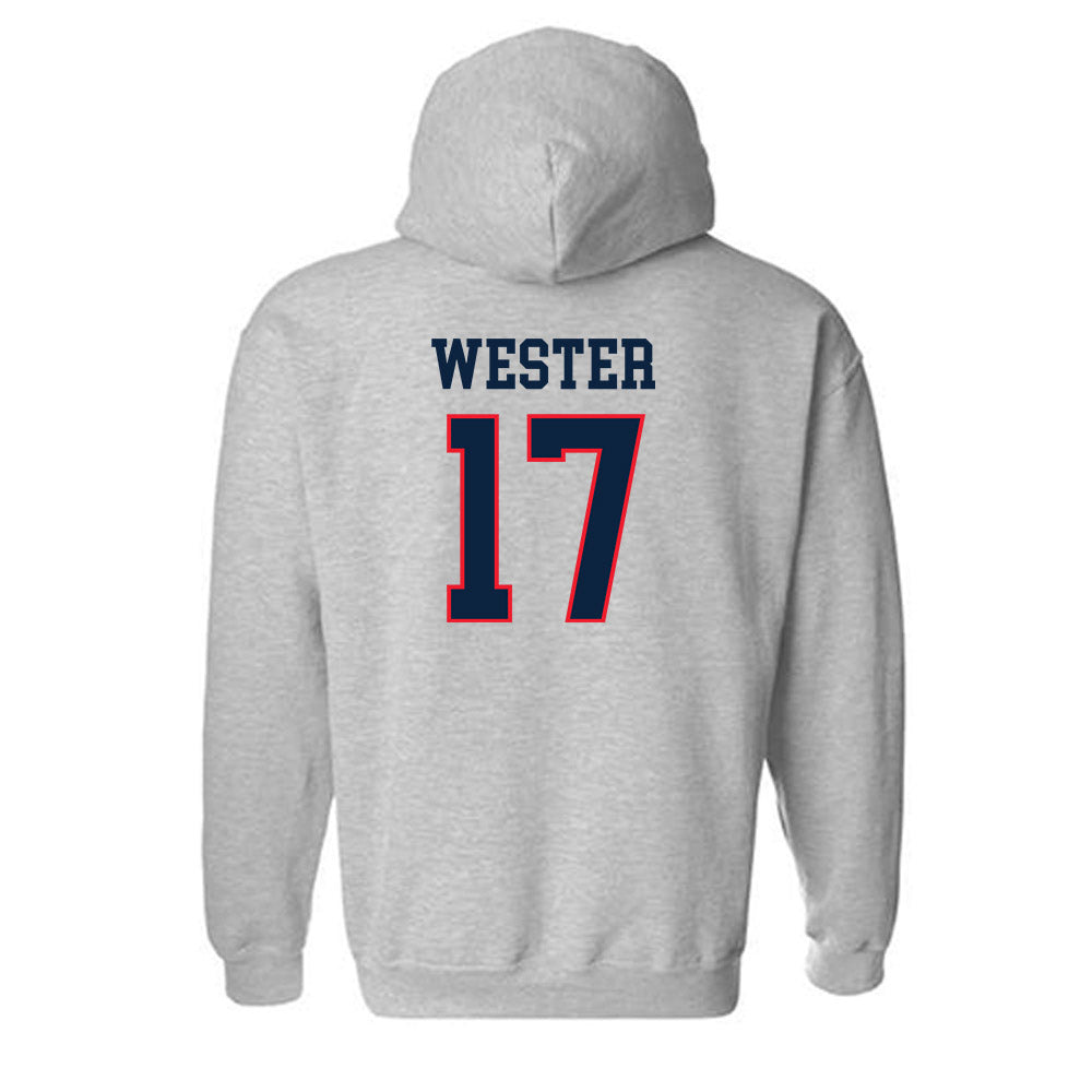 UConn - NCAA Men's Soccer : Edward Wester - Classic Shersey Hooded Sweatshirt-1