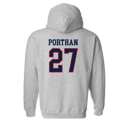 UConn - NCAA Women's Ice Hockey : Taylor Porthan - Classic Shersey Hooded Sweatshirt-1