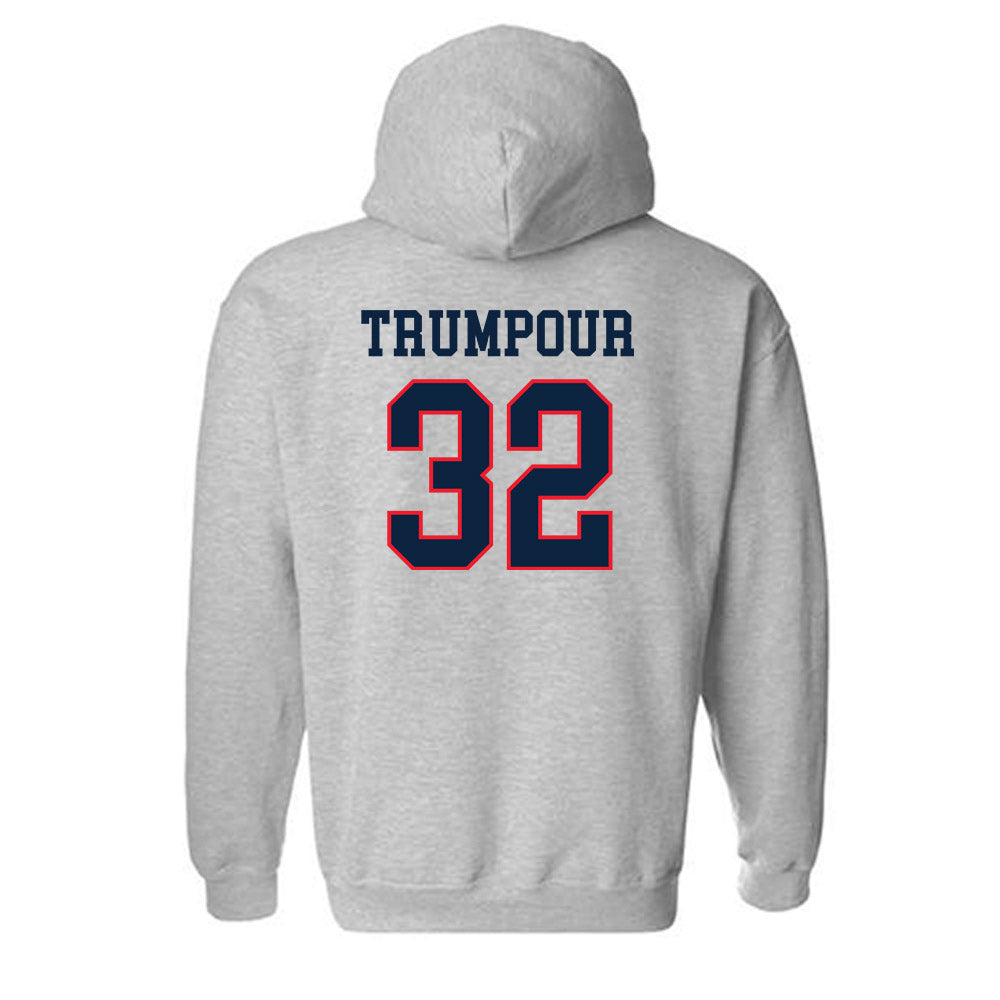 UConn - NCAA Baseball : Austin Trumpour - Classic Shersey Hooded Sweatshirt-1