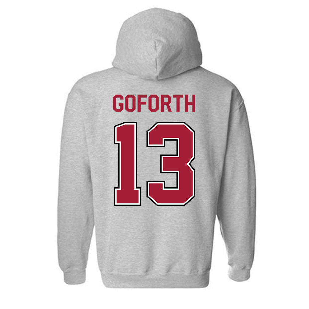 Arkansas - NCAA Women's Basketball : Sasha Goforth - Classic Fashion Shersey Hooded Sweatshirt-1