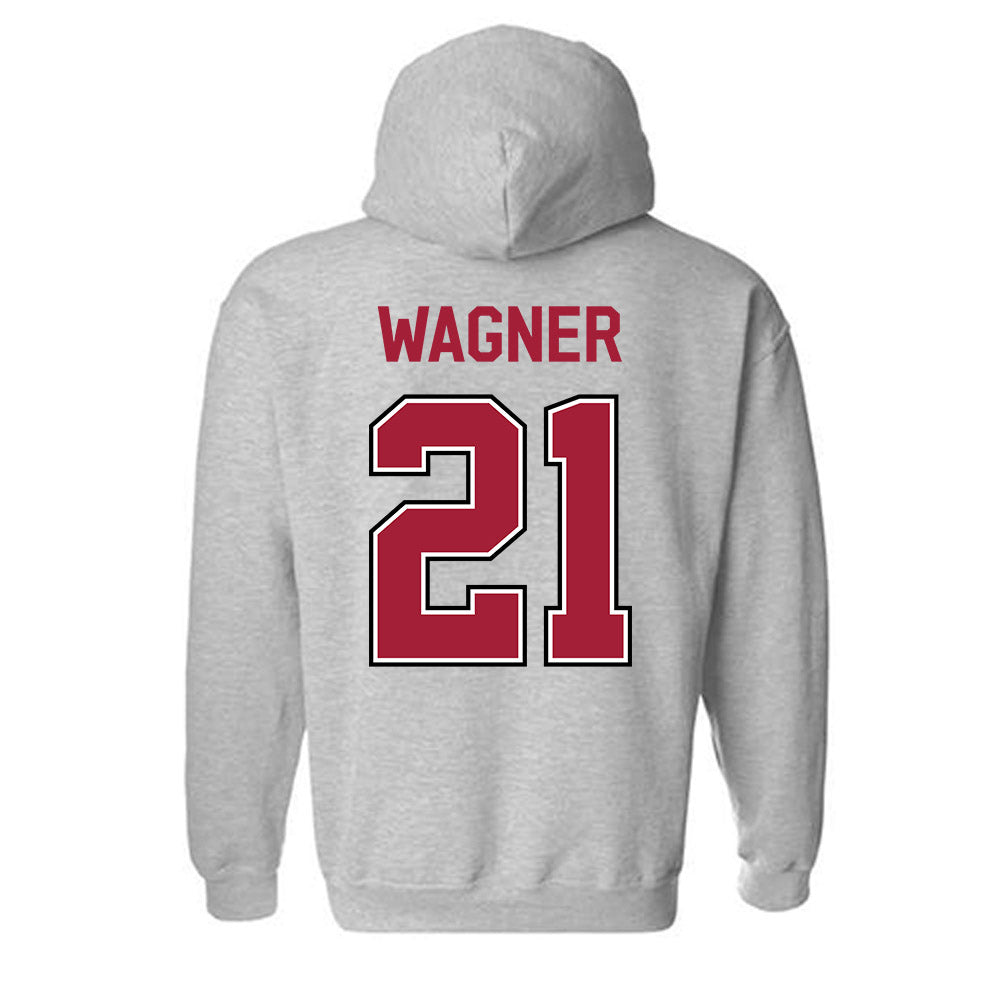 Arkansas - NCAA Men's Basketball : DJ Wagner - Classic Fashion Shersey Hooded Sweatshirt-1