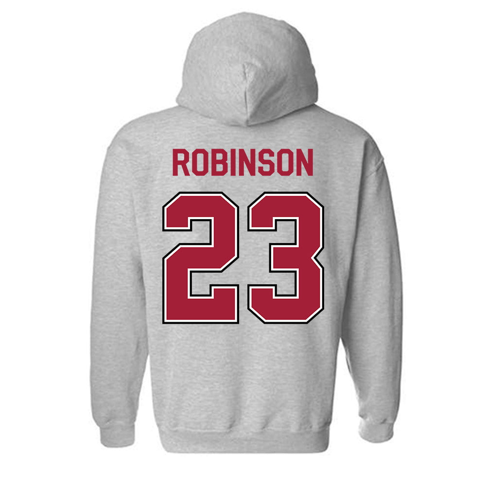 Arkansas - NCAA Women's Basketball : Emily Robinson - Classic Fashion Shersey Hooded Sweatshirt-1