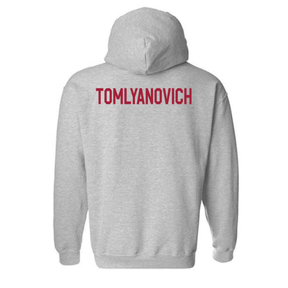 Arkansas - NCAA Men's Track & Field : TJ Tomlyanovich - Classic Fashion Shersey Hooded Sweatshirt-1