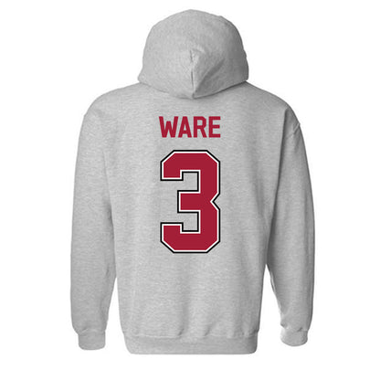 Arkansas - NCAA Women's Basketball : Harmonie Ware - Classic Fashion Shersey Hooded Sweatshirt-1