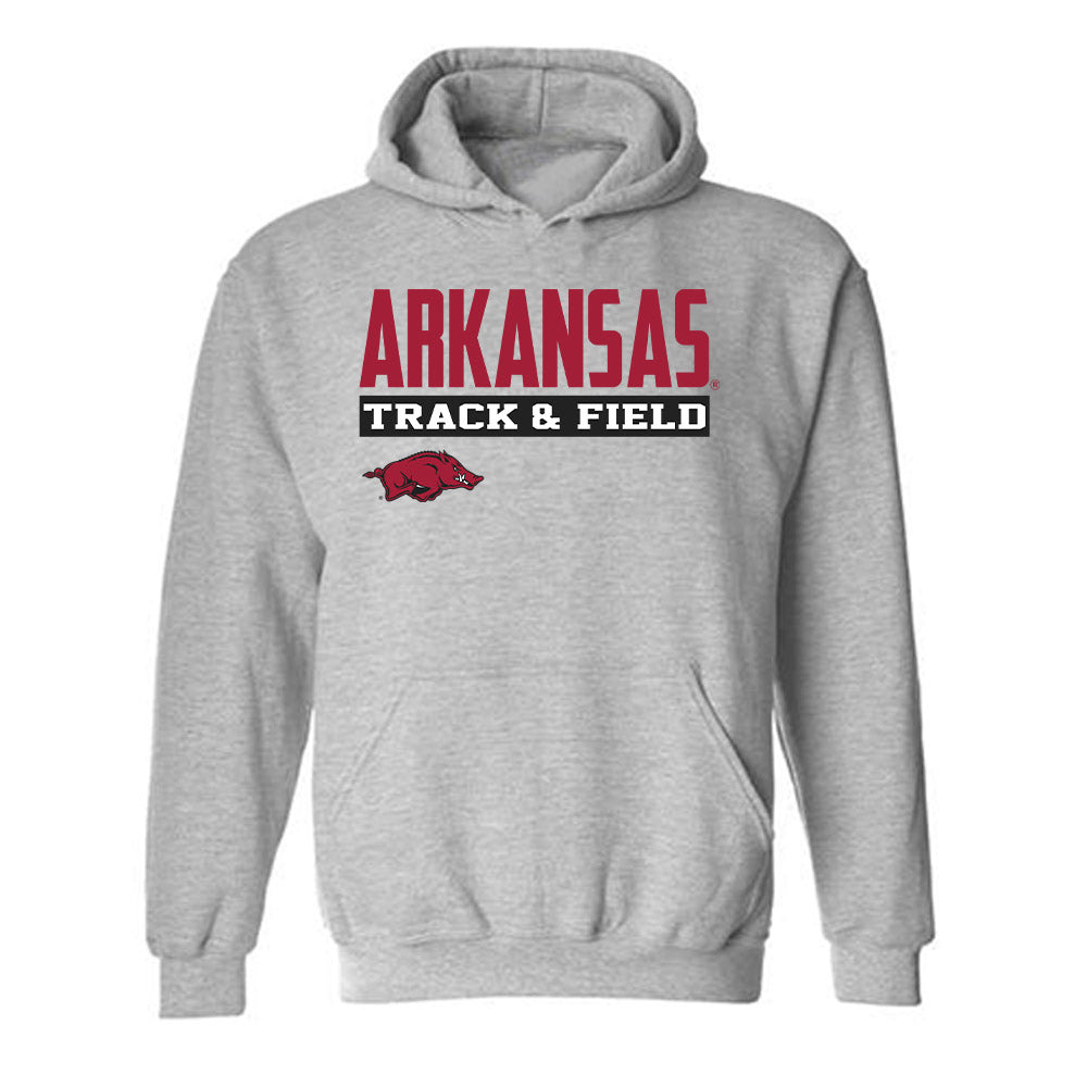 Arkansas - NCAA Men's Track & Field : Andrew Hughes - Classic Fashion Shersey Hooded Sweatshirt