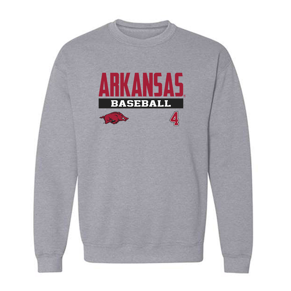 Arkansas - NCAA Baseball : Justin Thomas jr - Classic Fashion Shersey Crewneck Sweatshirt-0