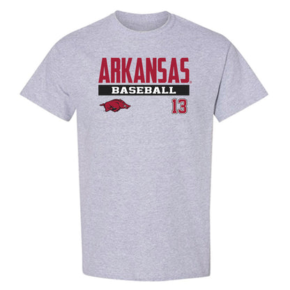 Arkansas - NCAA Baseball : Steele Eaves - Classic Fashion Shersey T-Shirt-0